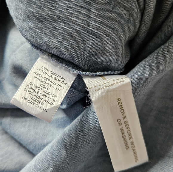 LOFT Blue off shoulder top NWT - Picture 12 of 13